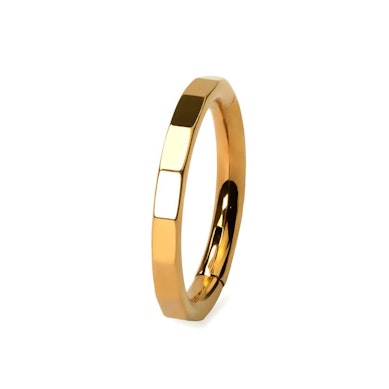 Elegant fasettert ring i titan