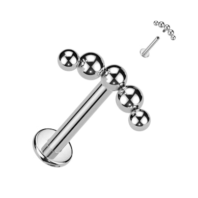 Titanlabret med perledekorert topp