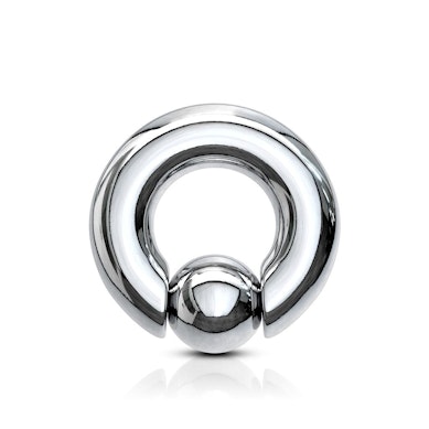 Stor captive bead ring med lett pop-out kule