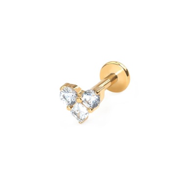 Hjerteformet titanlabret med stener