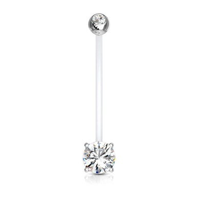 Navlepiercing til gravide med to stener i flere farger