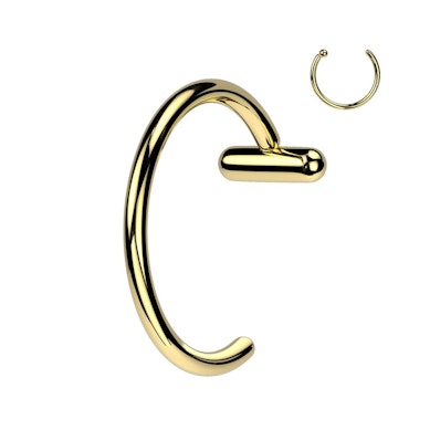 Åpen huggie-ring med bar-stopper
