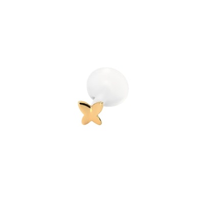 Sommerfugl labret av 14 karat gull med ptfe stav