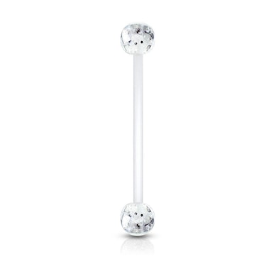 Navlepiercing til gravide med glitterkuler
