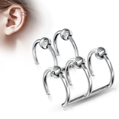 Fake ørepiercing med kuler