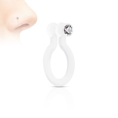 Fake nesepiercing med sten