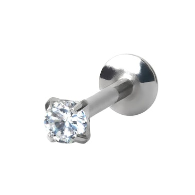 Labret av titan med forskjellig stendesigns