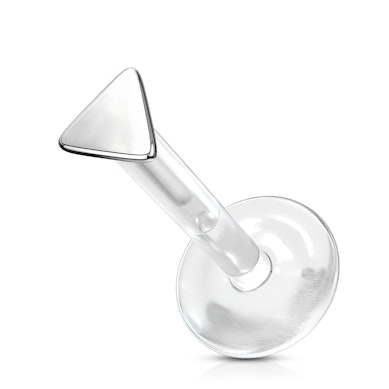 Labret av 14 karat gull med trekantet topp