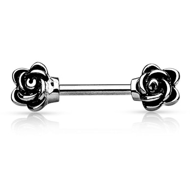 Nippelpiercing med roser