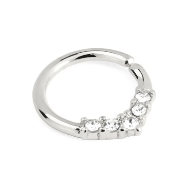 Ring med stenbesatt V-form