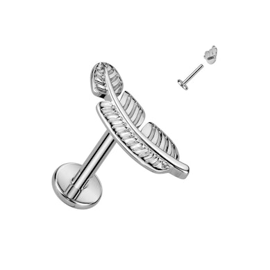 Titanlabret med innvendig gjenge med et unikt blad