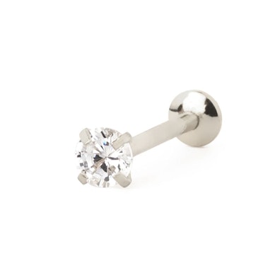 Push-in labret med sten med fangarmer
