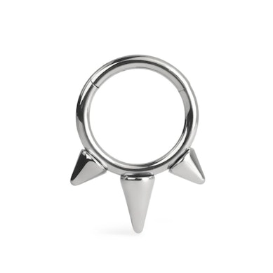 Ring av titan med hengsel og spikes