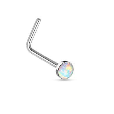 Nesepiercing med opalsten