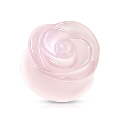 Plugg av rosenkvarts med rose