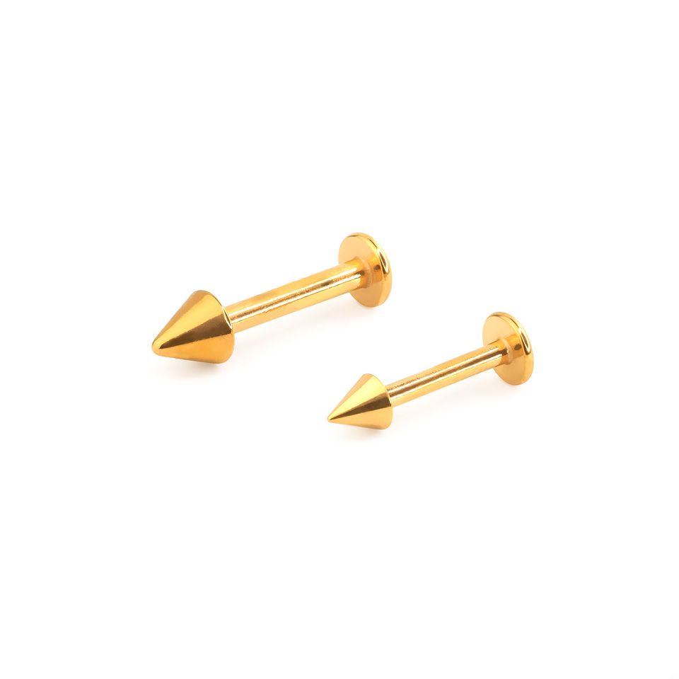 Labret i flere farger med spike