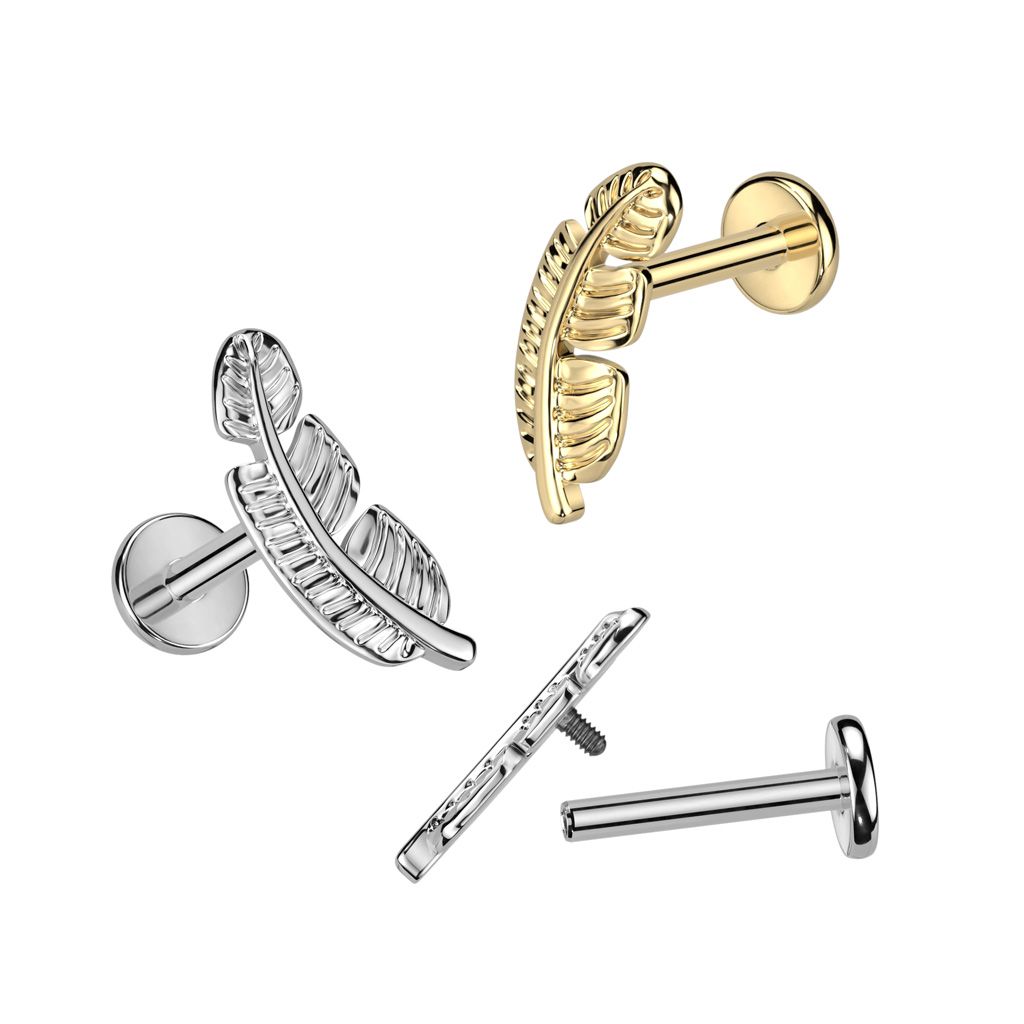 Titanlabret med innvendig gjenge med et unikt blad