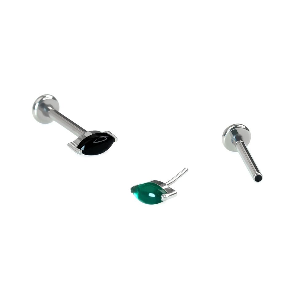Titanlabret med naturlig sten