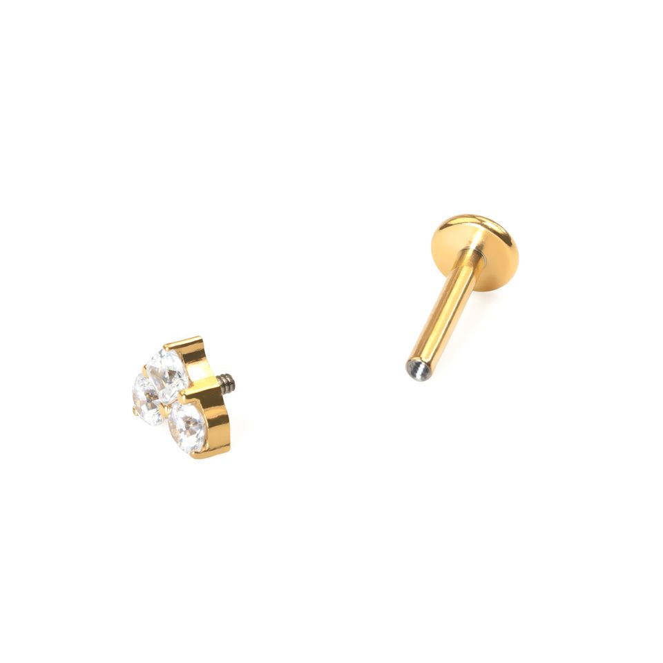 Hjerteformet titanlabret med stener