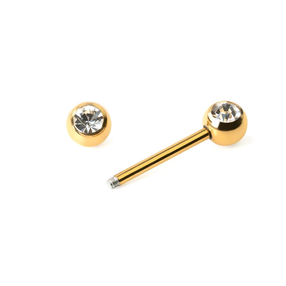 Brystpiercing med stener