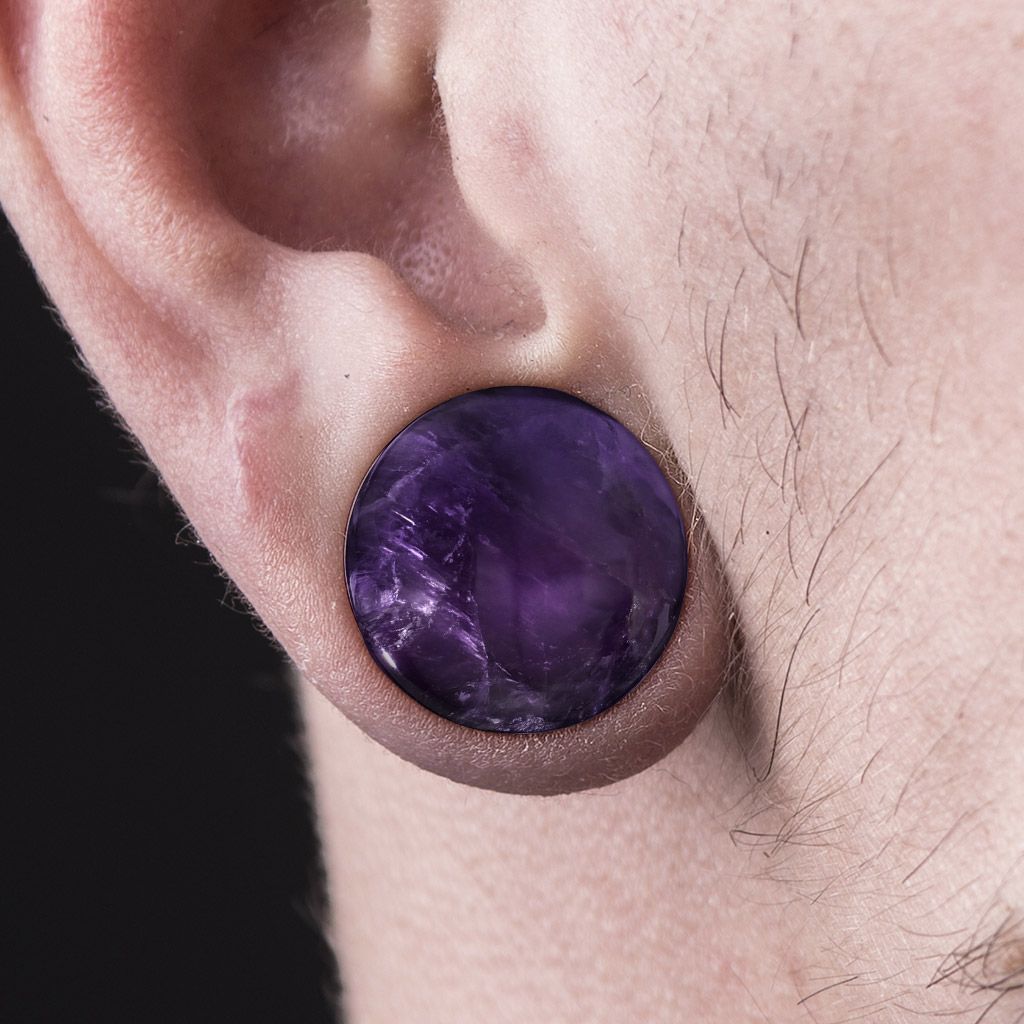 Plugg av ametist med o-ring