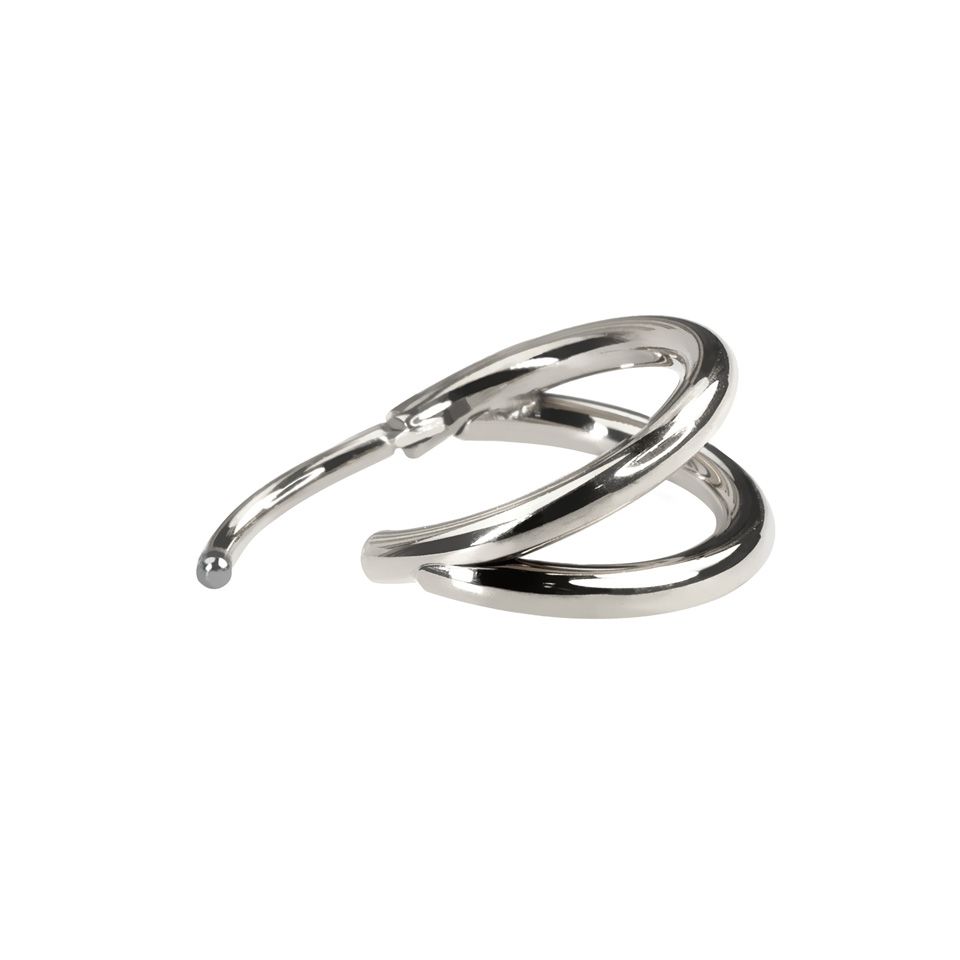 Dobbel bøylet ring titan