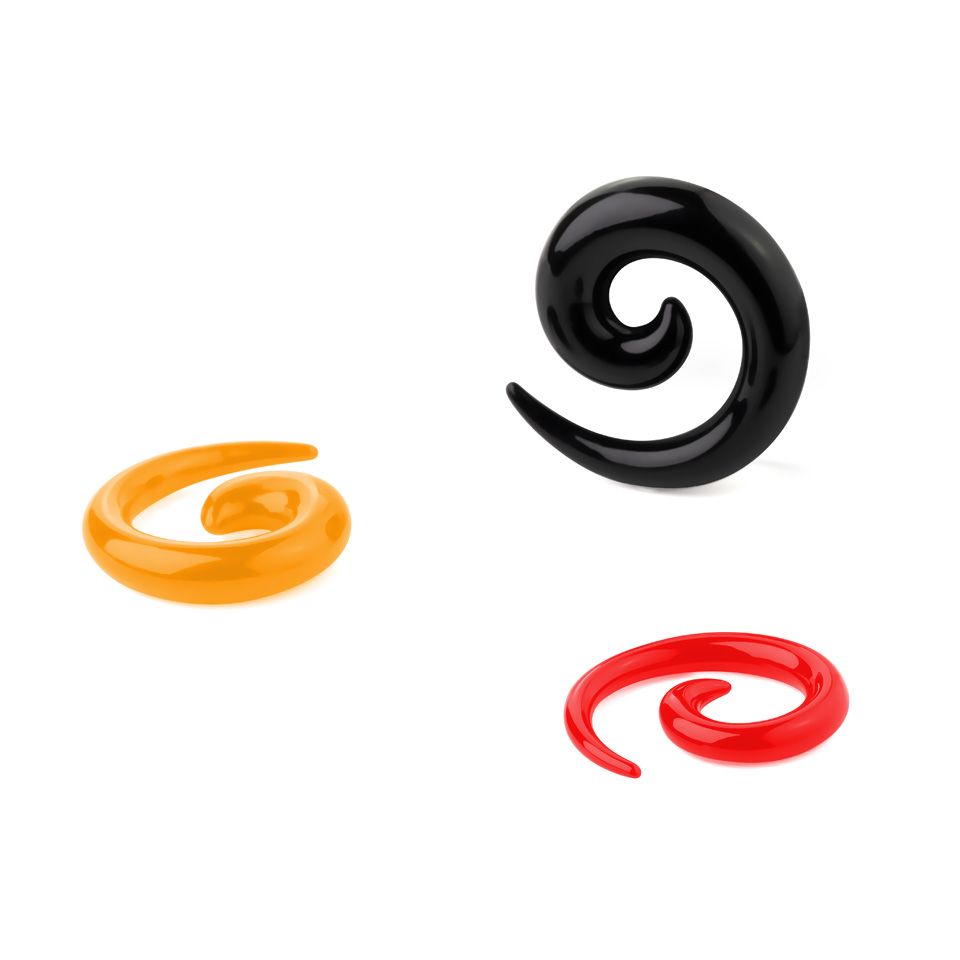 Spiralformet taper i valgfri farge