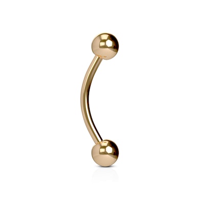 Rosegullbelagt buet stav