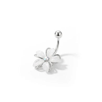 Navlepiercing med blomst