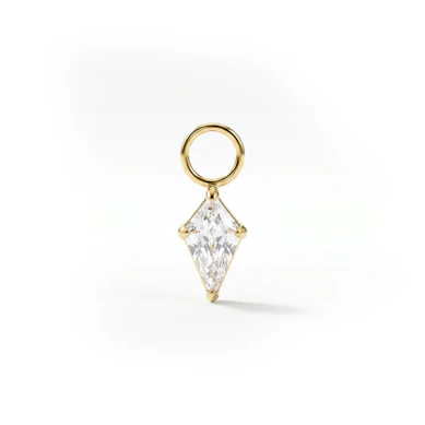 Enkelt titananheng med diamantformet sten