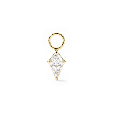 Enkelt titananheng med diamantformet sten