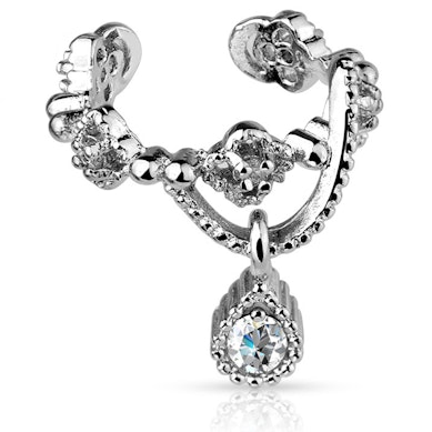 Earcuff med hengende sten
