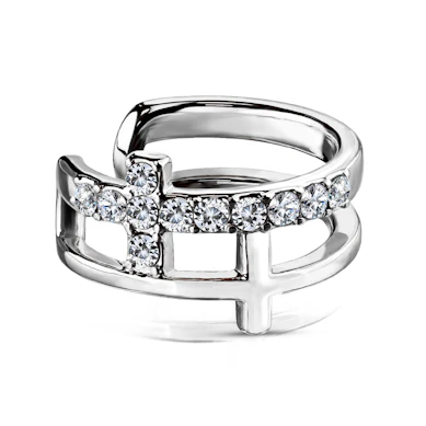 Earcuff med dobbelt kors