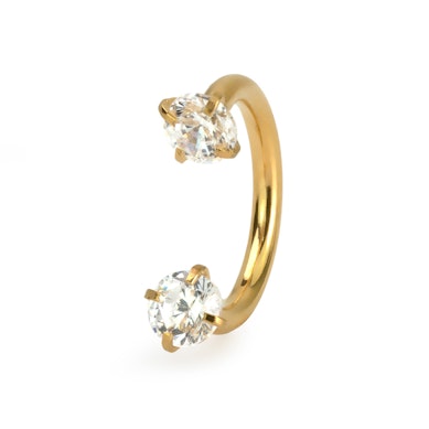 Hestesko med innvendig gjenge og runde stener