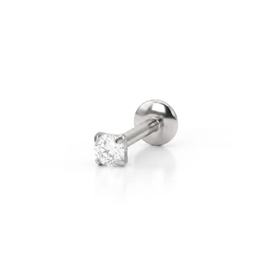 Labret av titan med forskjellig stendesigns