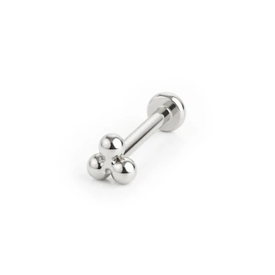 Titan push-in labret med trekantet klyngetopp av kuler