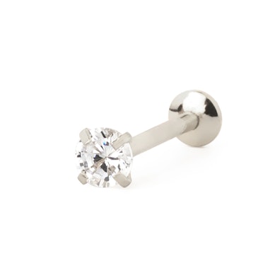 Push-in labret med sten med fangarmer