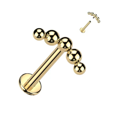 Titanlabret med perledekorert topp