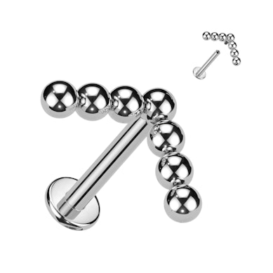 Titanlabret med en perleformet chevron-topp