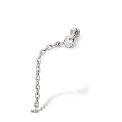 Herlig titanlabret med sten og anheng