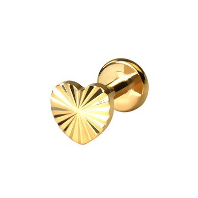 Hjerteformet labret med teksturert mønster