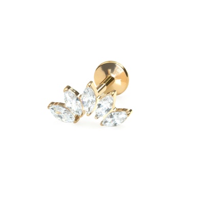 Buet titanlabret med 5 stener