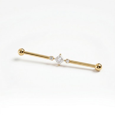 Industrial barbell med kvadratisk sten i midten