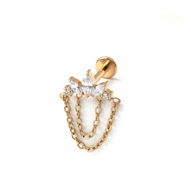 Titanlabret med stener og kjede