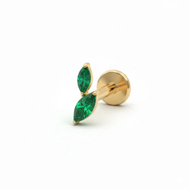 Titanlabret med marquiseslipte stener