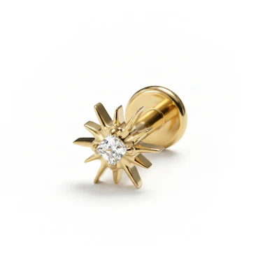 Solstråle labret i titan