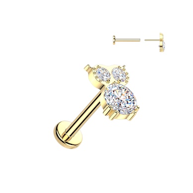 Titanlabret i form av ugle med edelstener 