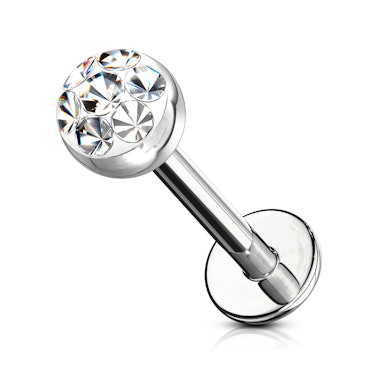 Labret med krystallperle