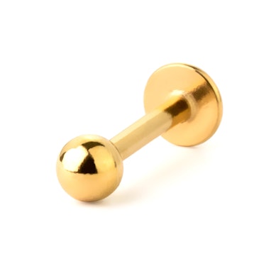 Labret av farget titan med innvendig gjenge