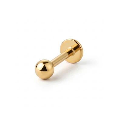 Labret av farget titan med innvendig gjenge